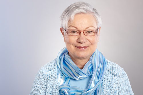 senior eye care | photo of senior woman wearing glasses